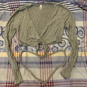 PacSun sweater wrap crop top